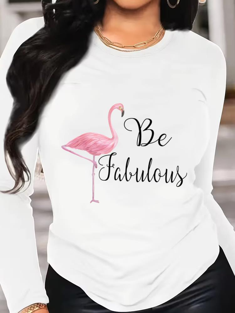 (Asian Size) Love Heart Style Printed Female Clothing Women Tee Lady T Shirt Casual Fashion Top Long Sleeve Graphic T-shirts