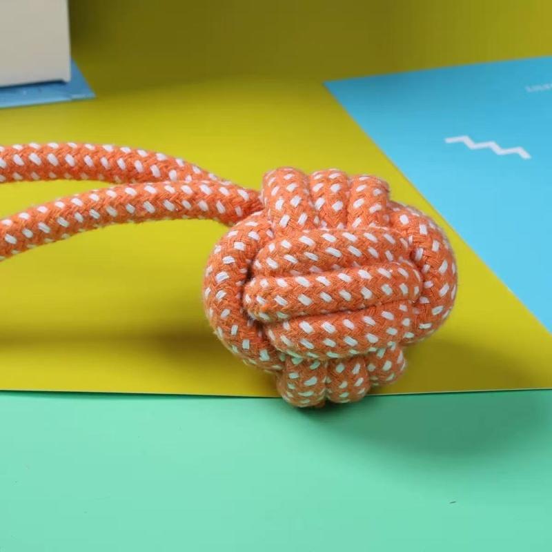 Dog Cotton Rope Toy Chew Toy Durable Braided Teeth Cleaning Toys for Small Medium Dog Outdoor Interactive Training Pet Supplies