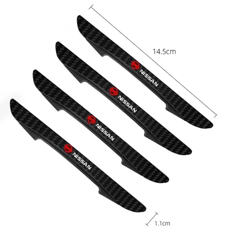 4pcs Car Logo Door Anti-Collision Protective Strip Sticker For Nissan Patrol Letter Badge Y60 Y61 Y62 GY Nismo Auto Accessories
