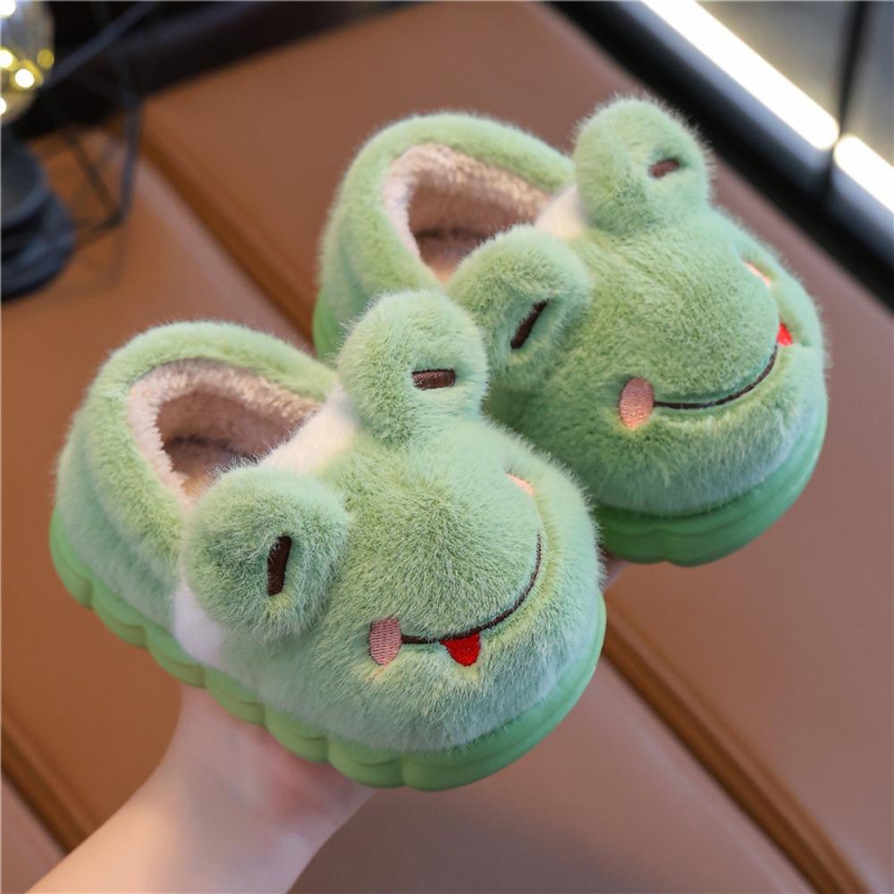 Thickened Children's Cotton Slippers Non Slip Kids Winter Warm Booties Kids Plush Shoes  Girls Boys