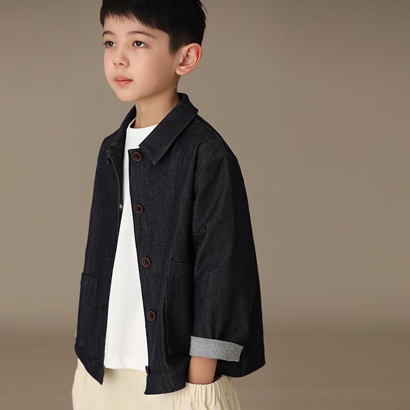 Hacikis Unisex Kids' Long-Sleeve Denim Jacket