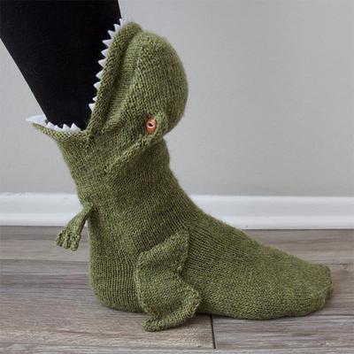 Jurassic World Pletené vlněné ponožky s dinosaurem - Design Červený drak