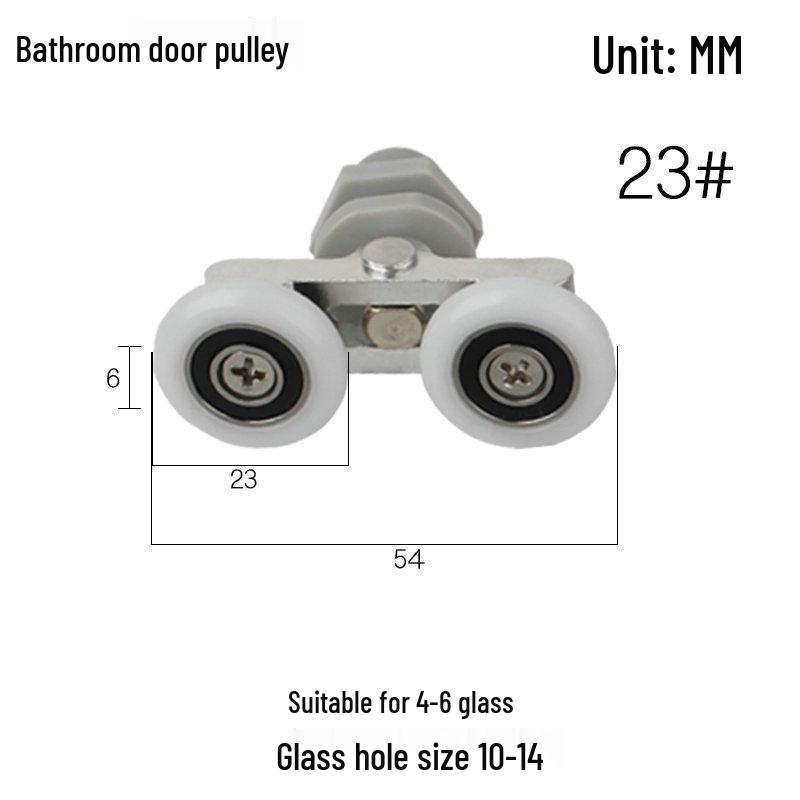 Rola Dublă de Modă Veche pentru Uși de Duș din Sticlă Arcuită