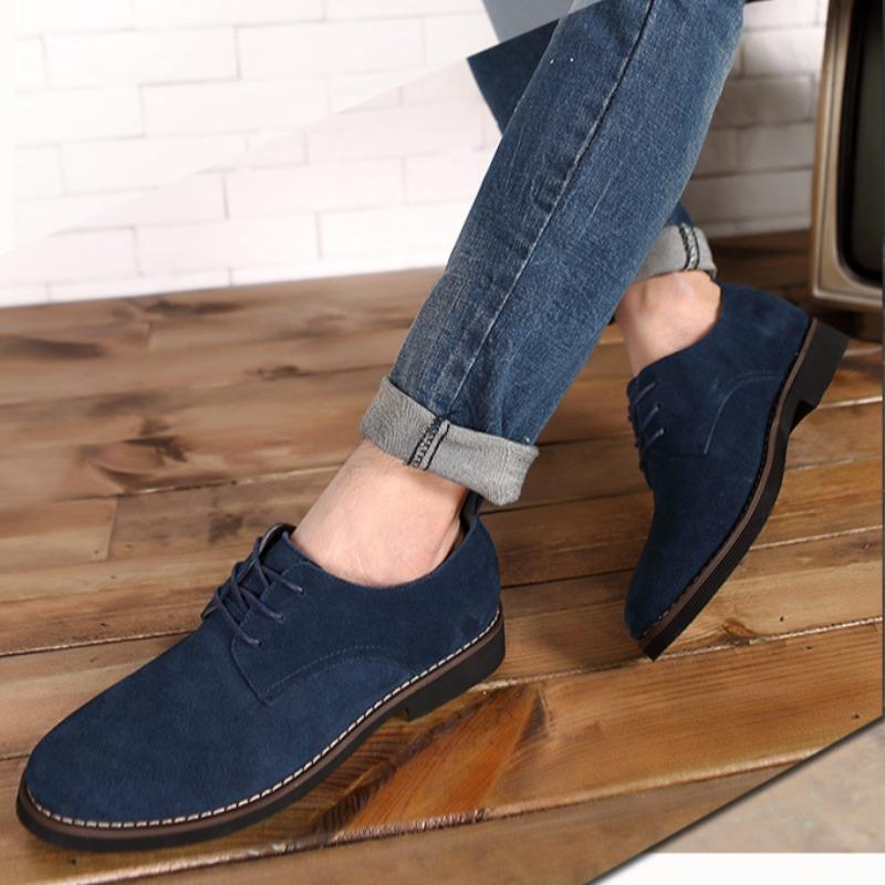 Retro Brand Men's Casual Shoes 2025 New British Wind Business Formal Dress Shoes Quality Sanding Plus Size 48 Oxford Footwear