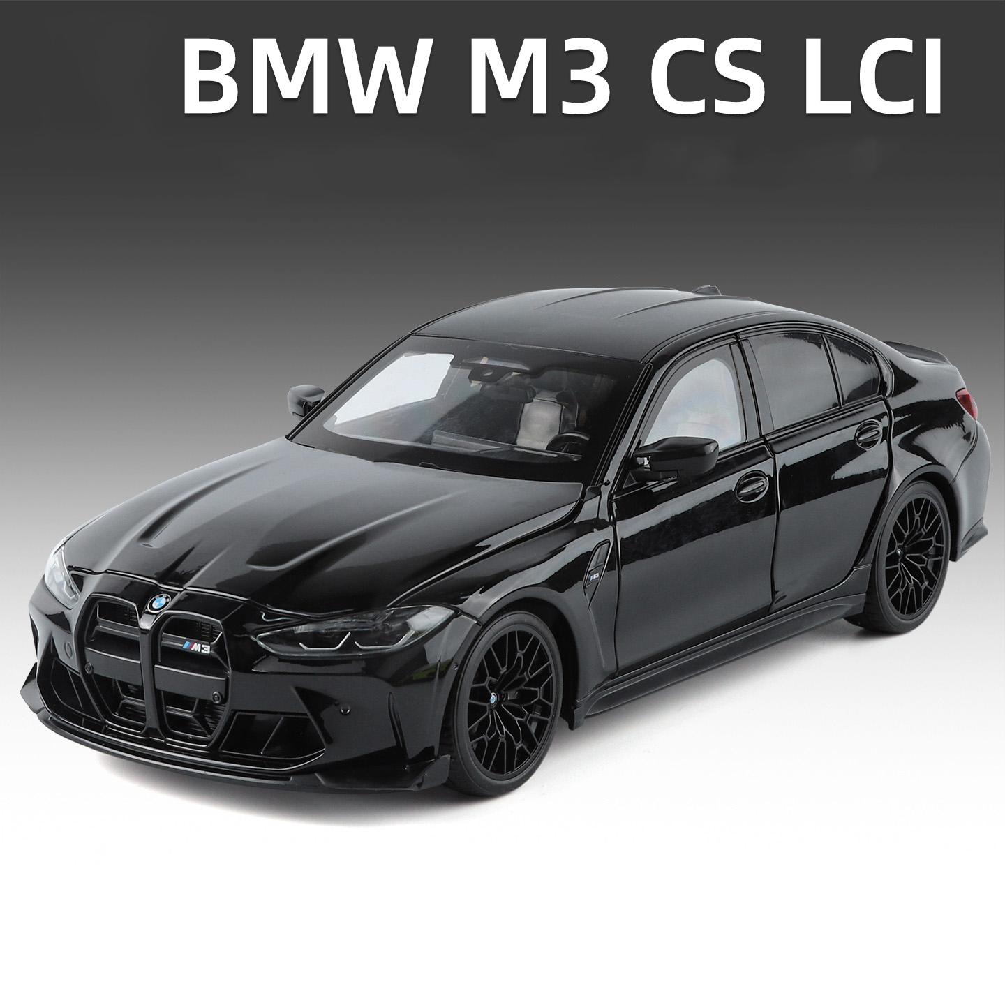 

NEW 1:18 BMW M3 CS LCI G80 Mpower Supercar Alloy Car Diecast & Toy Vehicle Car Model Miniature Scale Model Car For Children Gift чорний