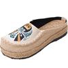 Peking Opera Face Embroidery Espadrilles - Handmade Linen Mori Girl Shoes