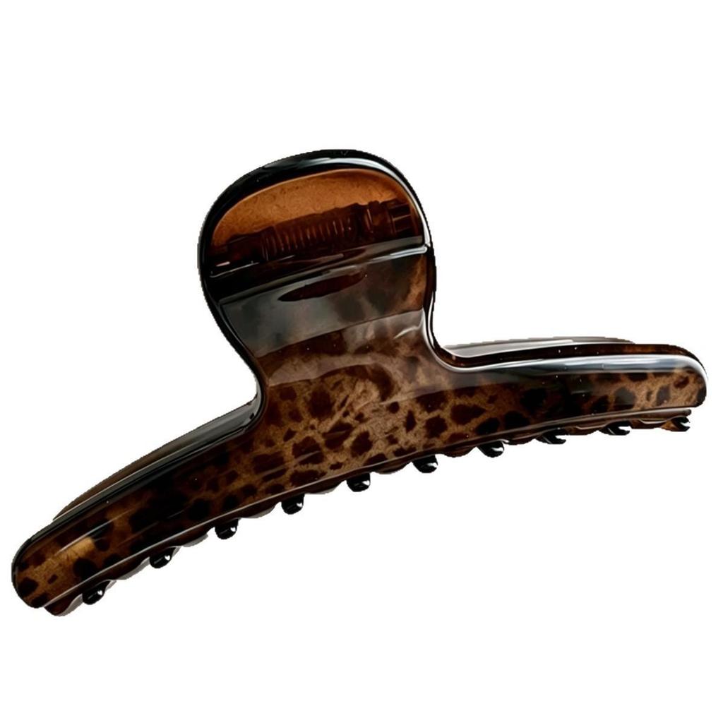 Luxury Leopard Print Claw Clip for Women - Elegant Updo Hair Accessory