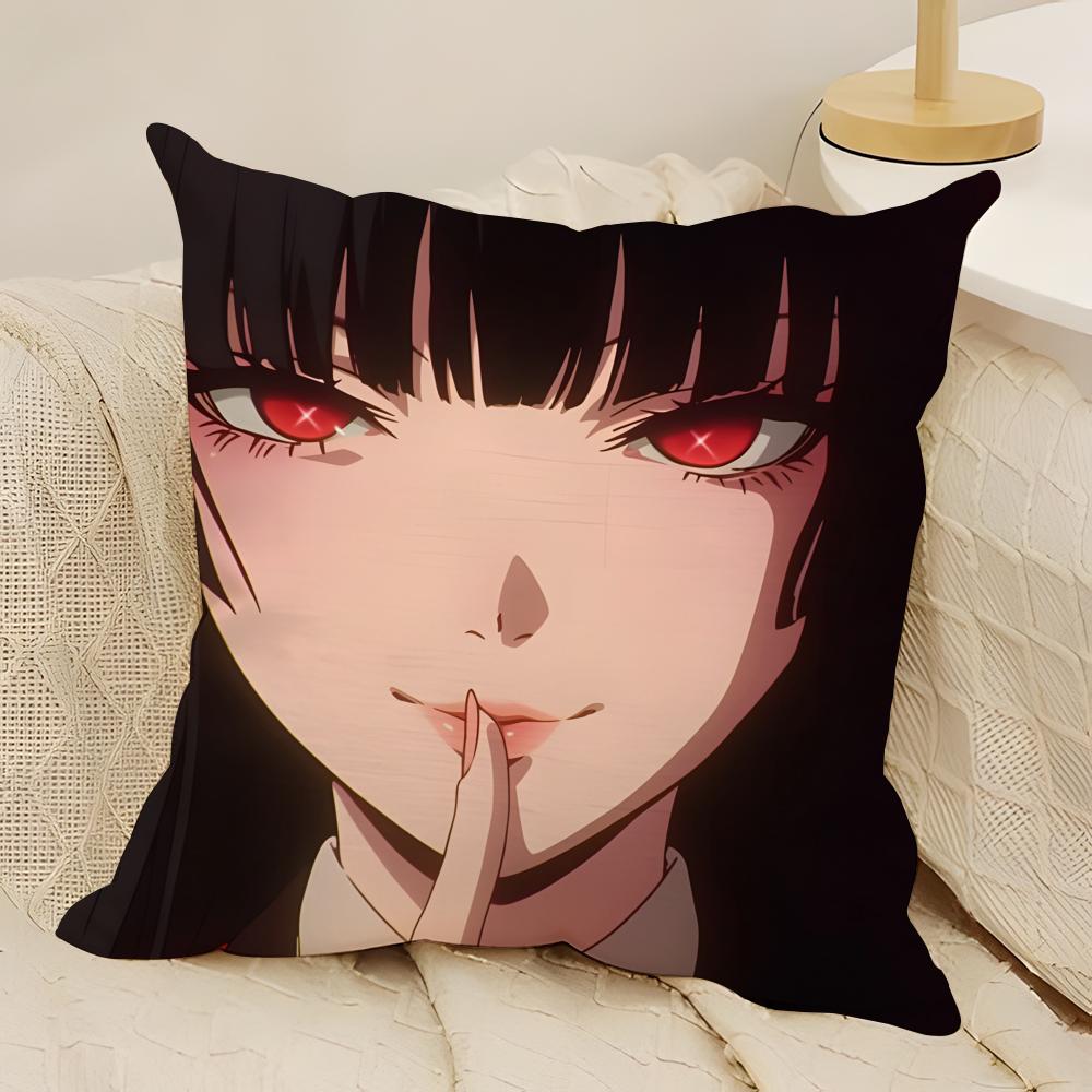 Anime Comics KKakegurui Yumeko Jabami Pillow Case Natural Linen DoubleSided Printing Sofa Home Decor Cushion Cover