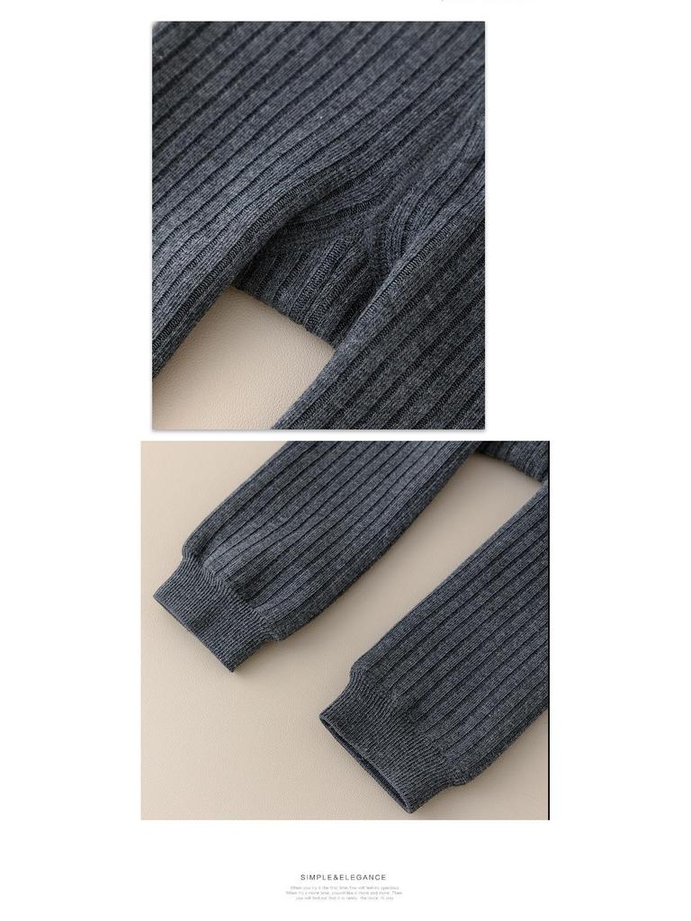 Children's Winter Velvet Base Layer Pants - Thick, Warm Cotton Wool One-Piece for Boys and Girls