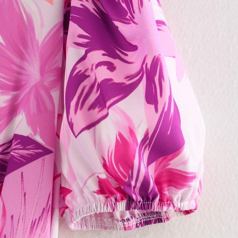 Kaslead New Arrival Women's Clothing Fashion Style Fashion Minimalist Short Sleeve Elastic Printing Dress