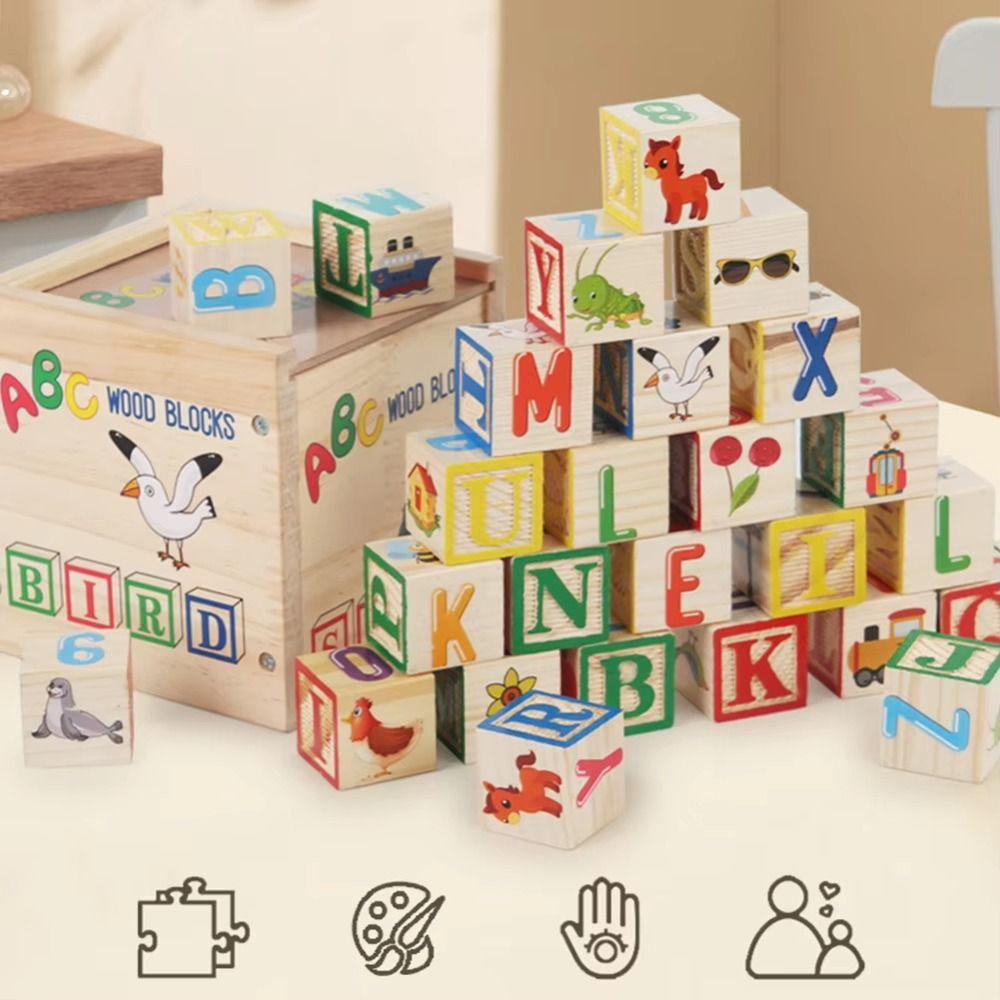 Jouets Cognitifs Lettres de l'Alphabet et Chiffres Éducation Précoce Blocs Empilables Chiffres Jouet Enfant