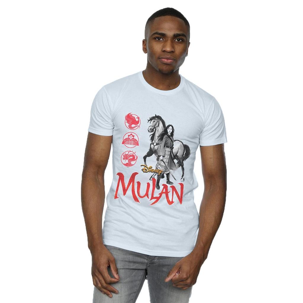 Disney Mens Mulan Movie Horse Pose T-Shirt