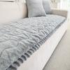 Thick Plush Sofa Cushion Non Slip Winter Warm Sofa Pad Simple Design Soft Cozy Sofa Cover