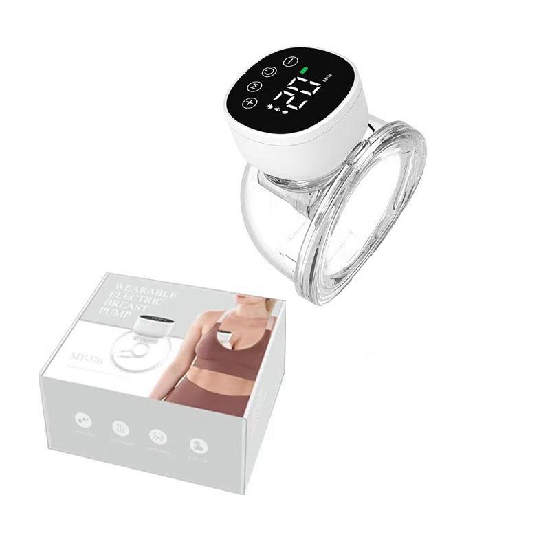 

Портативный молокоотсос без рук, низкий уровень шума, светодиодный дисплей, USB-зарядка, регулируемый поток, силиконовая бутылочка из полипропилена, безопасность для свежего молока, носимый one size чёрный