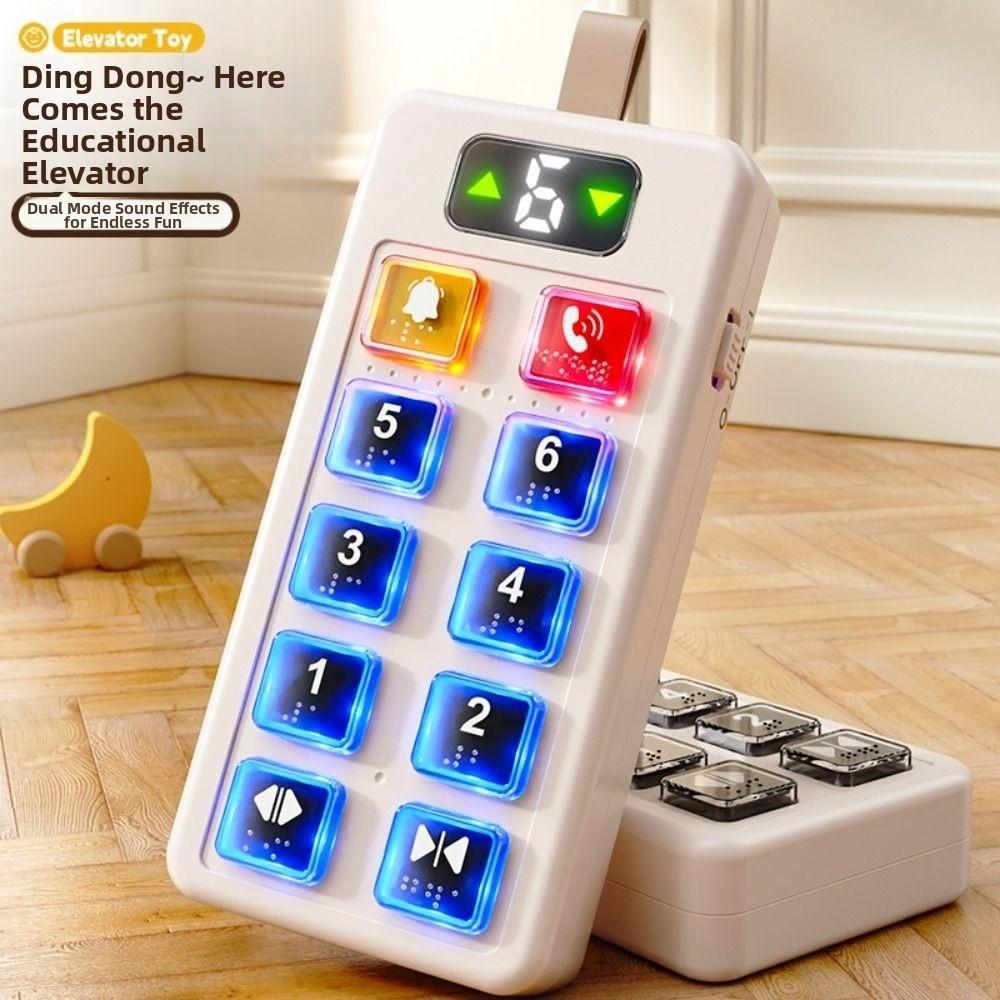 with Sound Effects Elevator Button Simulation Toy Educational Pretend Play Toys for Infant Toddler
