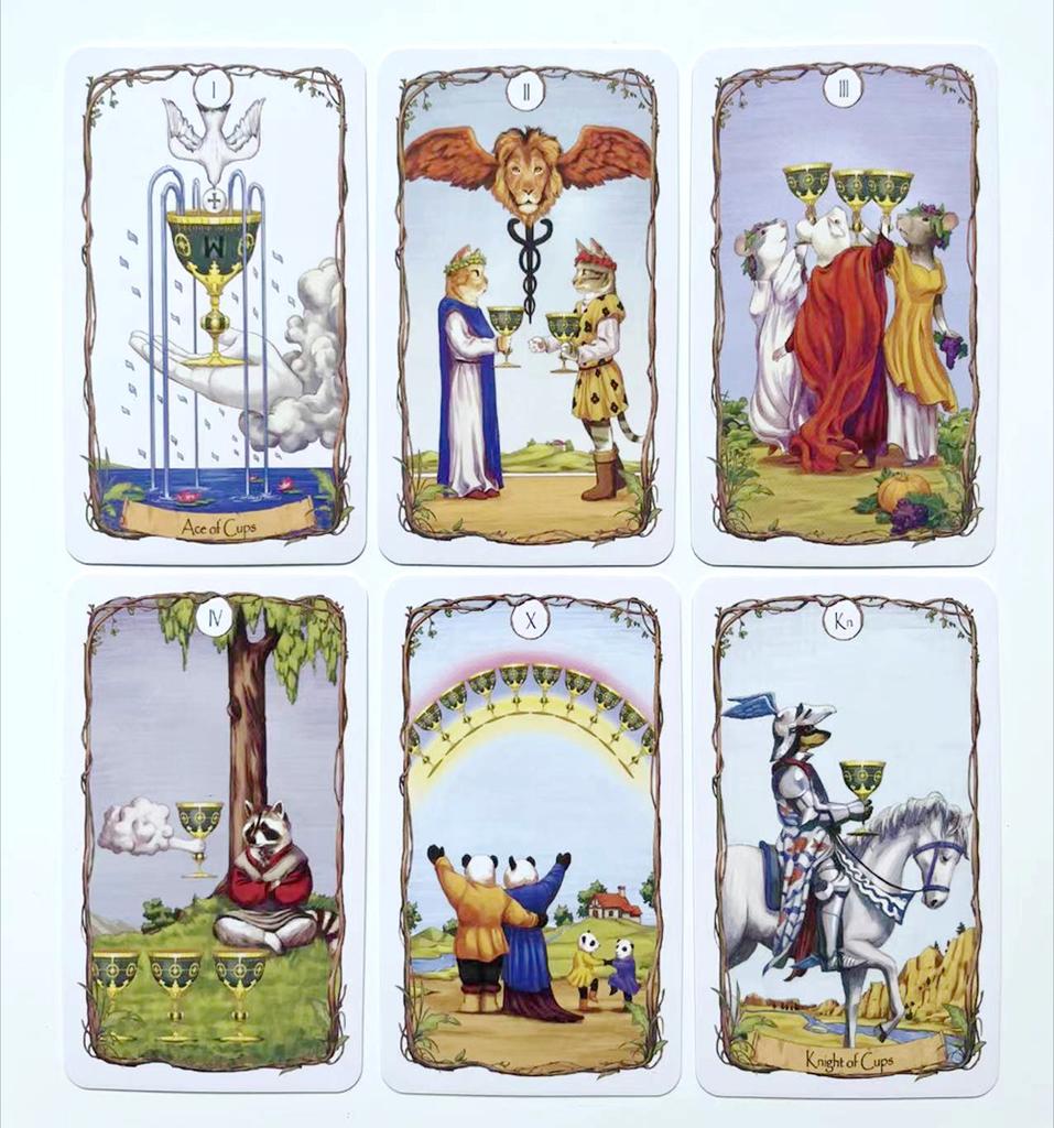 Animal Tarot Cards Board Game Wait Tarot Cards with Pdf Guidebook Animal Shape