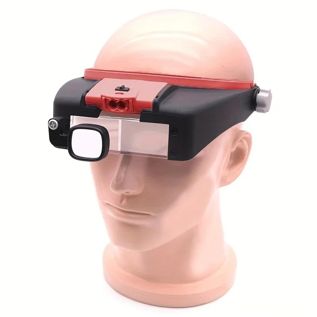 10X Headband Glasses Magnifier Adjustable Size LED Magnifier Loupe Glasses For Reading Optivisor Magnifier Illuminated