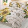 Sunflower Bee Butterfly Wood Texture Duvet Cover With Pillow Case Custom 3pcs Bedding Set Quilt Cover Double Bed Home Textile