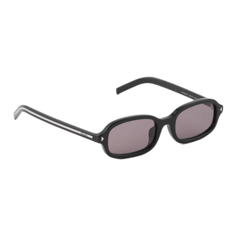 Prada Stylish Simple Acetate Oval Sunglasses Women's Black