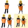 Whimsical Sunflower Pot Plant Dress For Cosplay And Dancing