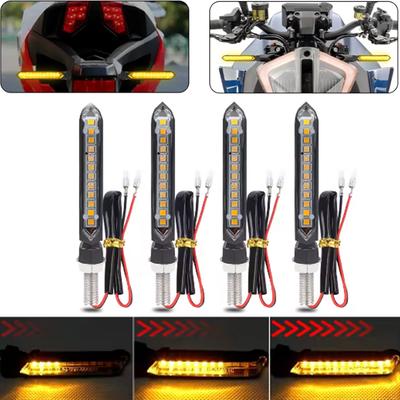 Motorcycle Led Turn Signal Light Directional Indicators Blinker Lights Amber Sequential Flowing Lamp For Honda Cafe Racer