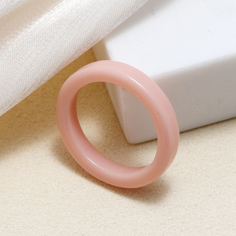 Round Rings Square Crystal Transparent Colorful Simple Geometric Resin Acrylic