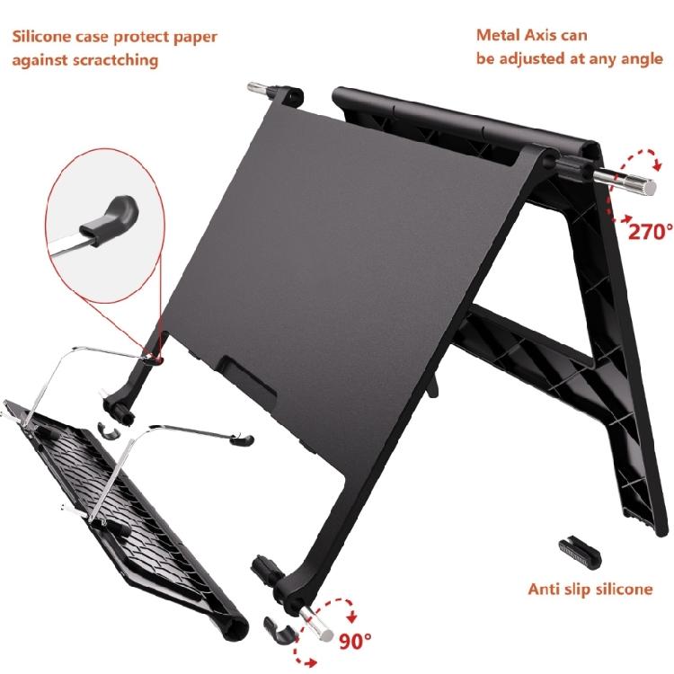 Foldable Tablet Bracket Stand Portable Laptop Bracket Heat Dissipation Adjustable Stand for Laptop Notebook Storage