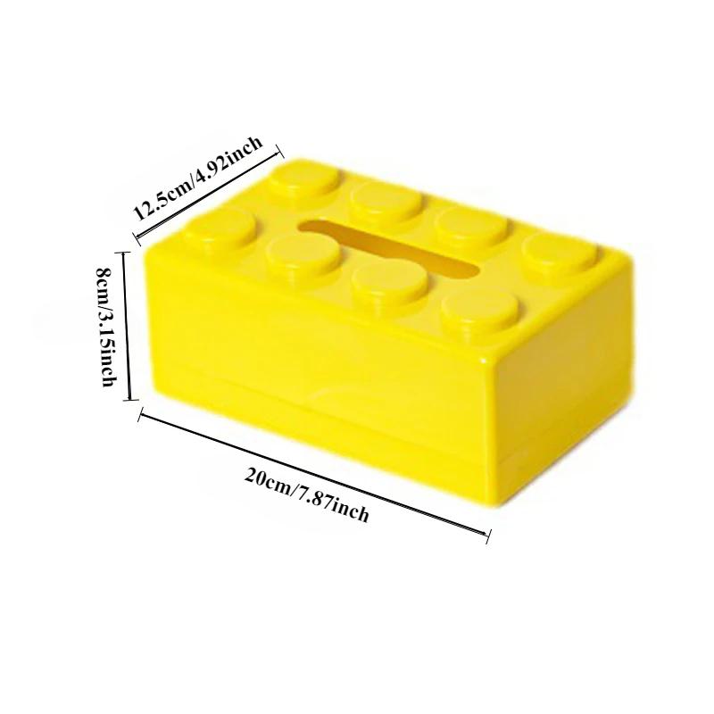 Bausteine Taschentuchbox Kreativer Wasserdichter Serviettenhalter Multifunktional Wandmontiert Papier-Servietten Papier-Schublade Aufbewahrungsbox