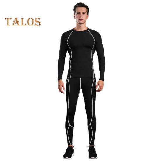 

2 шт./комплект мужской спортивный костюм с круглым вырезом и длинными рукавами, комплект из длинных брюк с полосатым принтом, обтягивающий быстросохнущий спортивный костюм XL серый