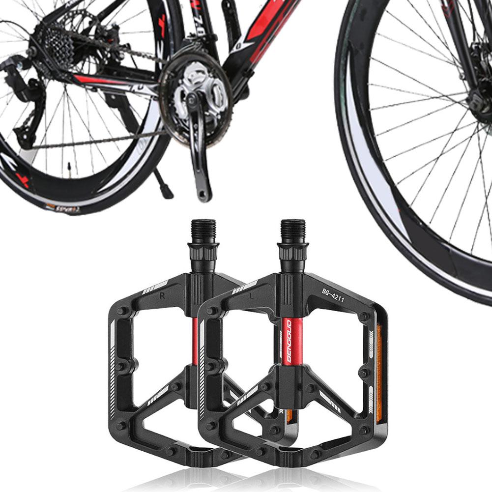 Двойной подшипник DU сверхлегкие велосипедные педали алюминиевый сплав велосипедные платформенные педали противоскользящие велосипедные защитные педали велосипедные аксессуары China Mainland