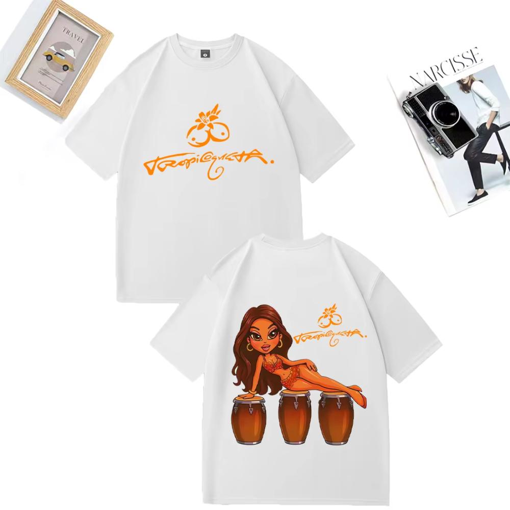 Karol G Tropicoqueta 2025 Album Merch Graphics Tshirts Men Women Fashion Vintage Tshirts Casual Cotton Loose Short Sleeve Tees