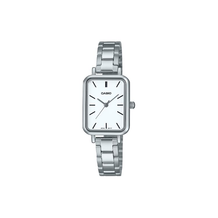 

Casio Life Waterproof Quartz Movement Stainless Steel Strap Watch Unisex Watches White LTP-V009D-7E Regular Watch Box
