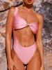 Cute 2 Piece Bikini Set Women Starfish Swimwear Hollow Out One Piece Swimsuit with Drawstring Mini Skirt Cover Up Beachwear K133