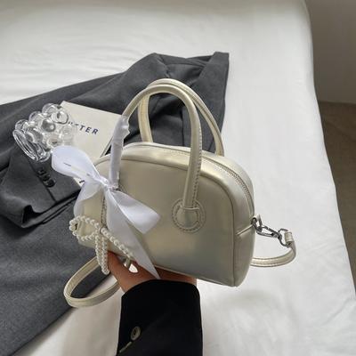 Bolsa de boliche portátil feminina 2025 nova moda bolsa almofada bolsa mensageiro versátil bolsa quadrada pequena