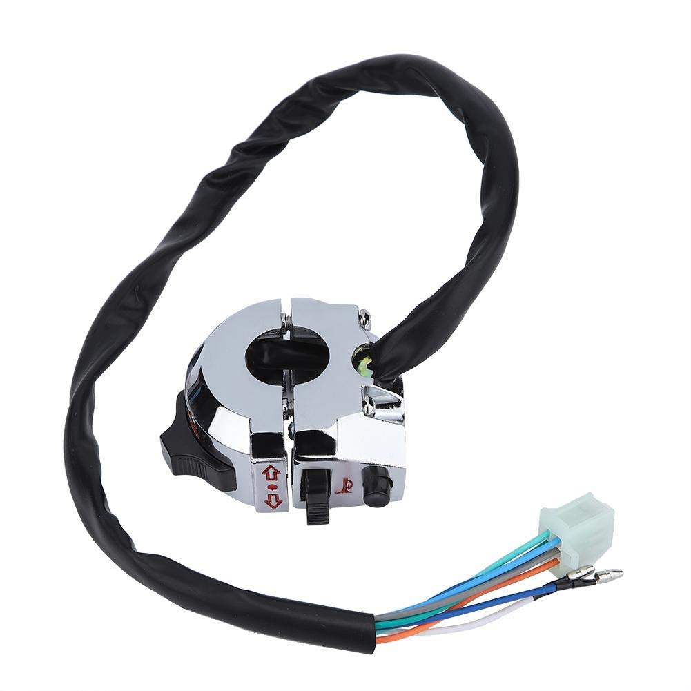 Motorcycle Blinker Switch Motorcycle Function Switch, Motorcycle Handlebar Switch Horn Turn Switch Blinker Switchs for 22mm Handlebar Motorcycle
