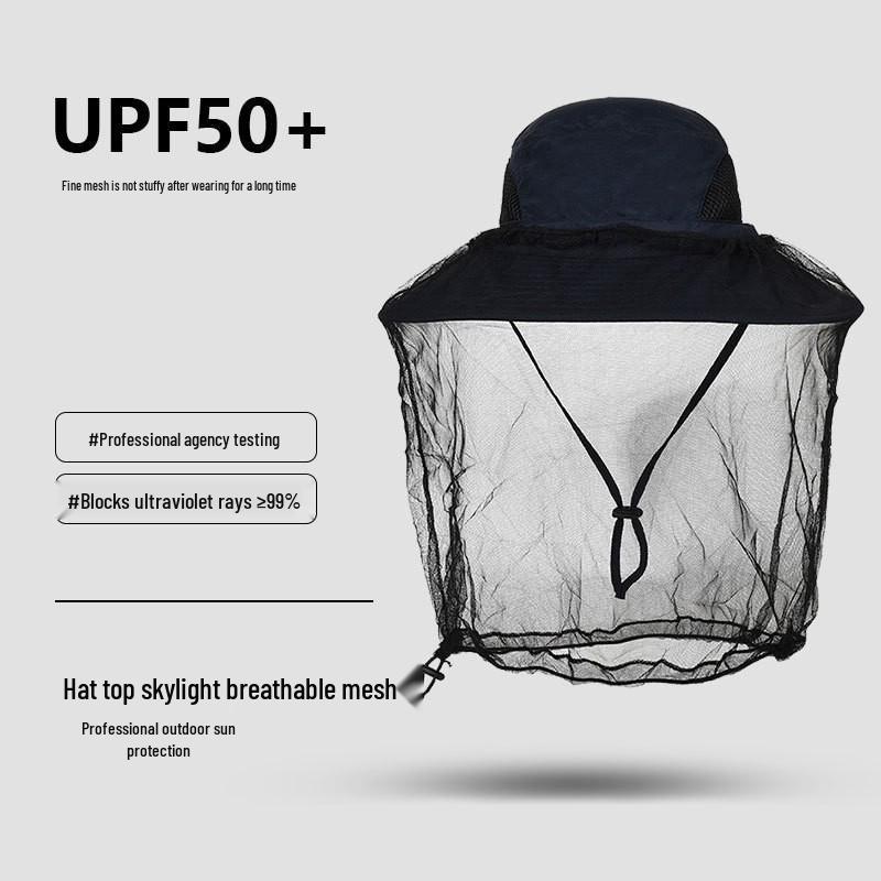 Unisex Sommer Sonnenhut: Moskitosicheres Netz, Schnelltrocknend, Wasserdicht, Ideal zum Angeln und Klettern