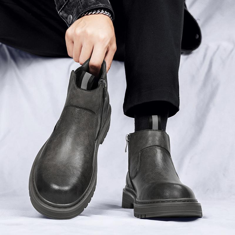 Men New Arrival Fashion Brand Comfortable Ankle Boots Retro Comfortable Fashion Chelsea Boots Business Dating Formal Party Shoes