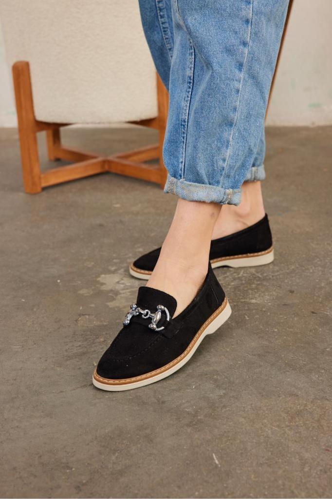 Dámské ploché boty Finey s přezkou, termo podrážka, denní stylové baleríny, mokasíny