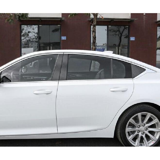 For Cadillac CT5 2020-2024 PC Carbon Look Side Window BC-Pillar Panel Cover Trim