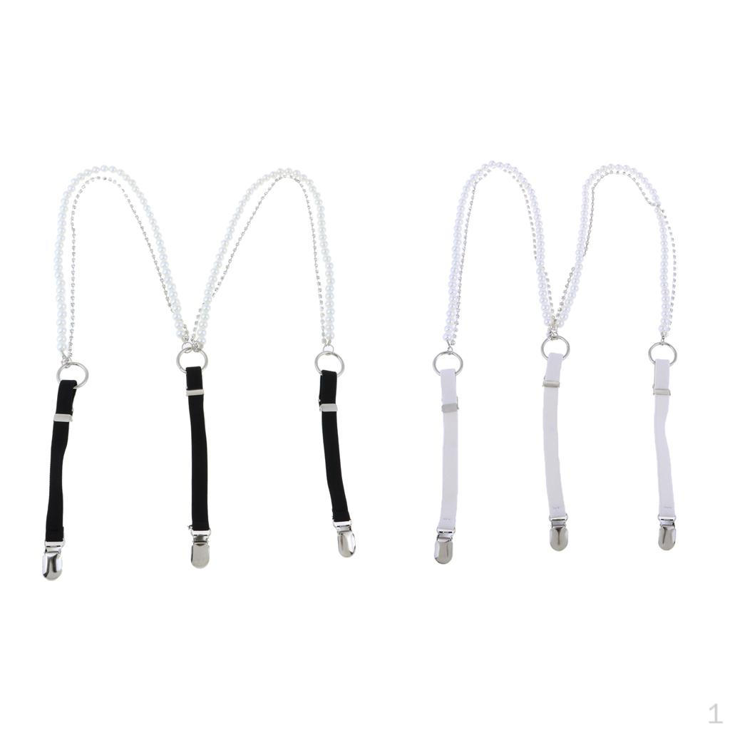 

2 Женских регулируемых эластичных подтяжки Y-образной формы с кристаллами