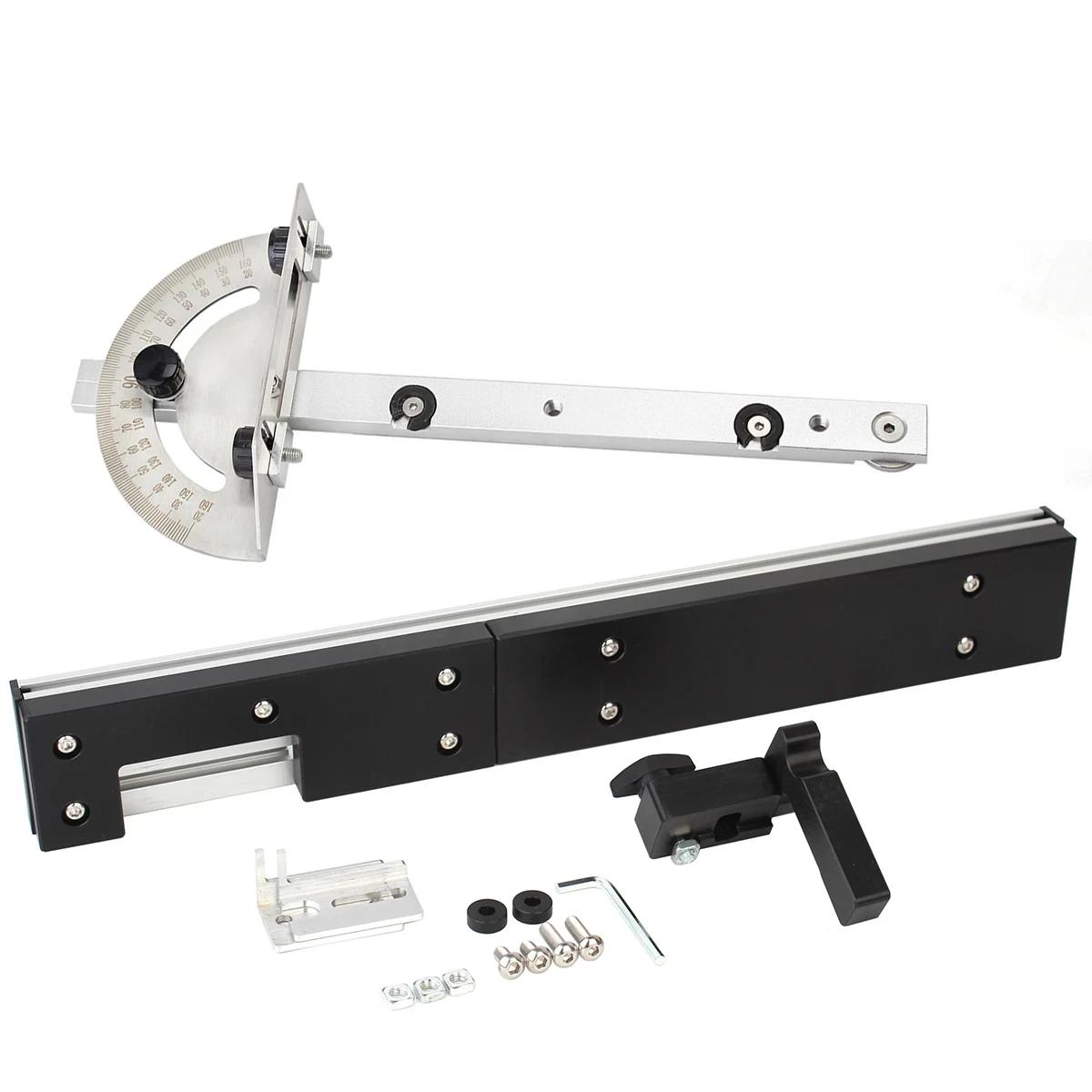 

Miter Gauge With Track Stop Table Saw/Router Miter Gauge Sawing Assembly Angle Ruler DIY for Table Saw Router Woodworking Tool