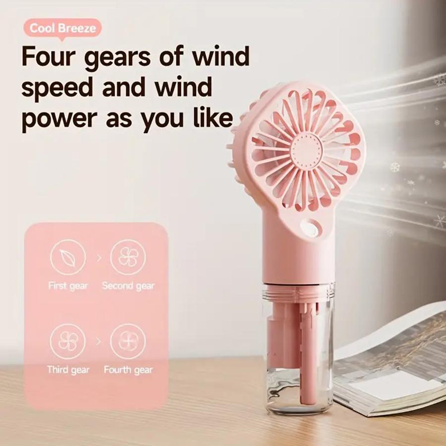 Xiaomi Portable Rechargeable Handheld Spray Fan - USB Rechargeable Mini Humidifier Fan, Suitable for Travel and Outdoor Use