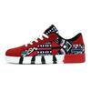 Fashion Men's Sports Running Shoes Canvas Geometric Style Lace-Up Sneakers Couples' Fashionable Graffiti Print Skate Shoes Men