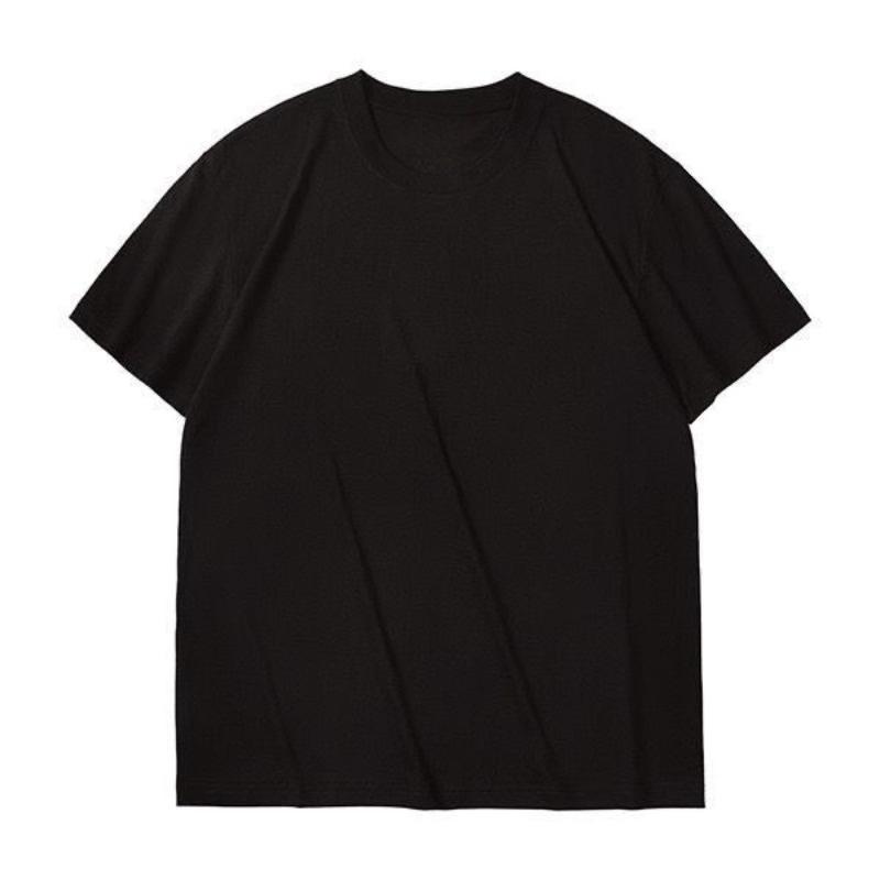 Pure Cotton Highend Short Sleeved Solid Color Loose Early Summer New Round Neck Half Sleeved Top Tshirt Versatile