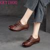 Fashion GKTINOO 2025 Fashion Women Shoes Genuine Leather Loafers Women Casual Shoes Mother Soft Comfortable Shoes Women Flats Non-slip