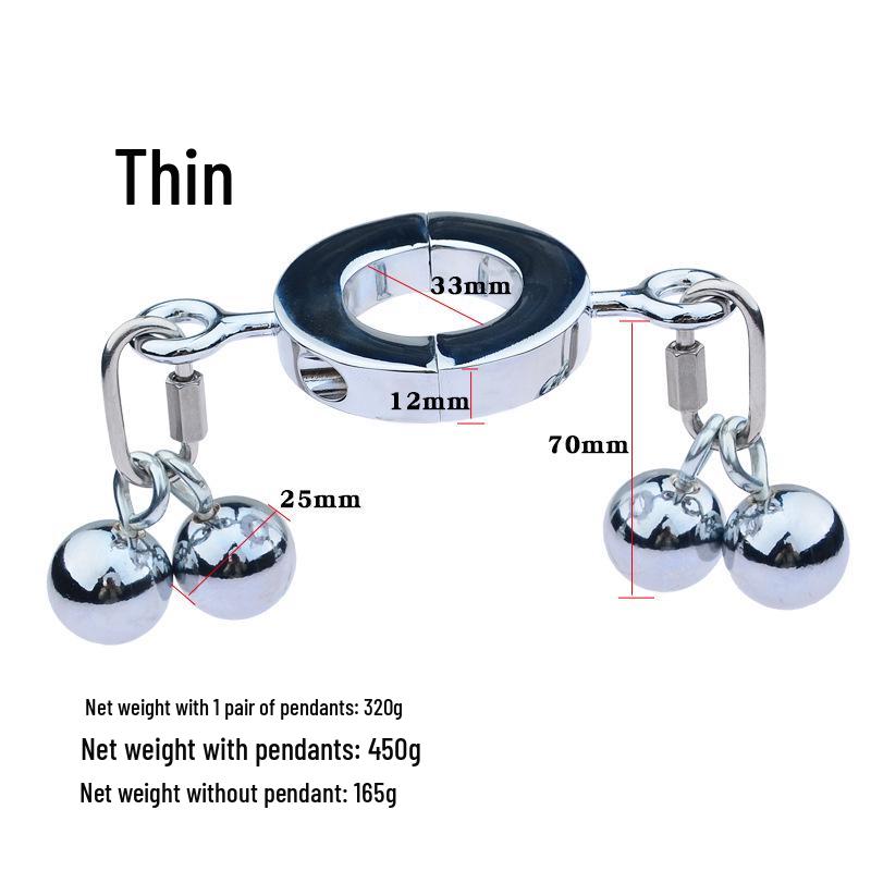 Metal Penis Weight & Scrotum Pendant for Men - Enhances Stamina & Firmness