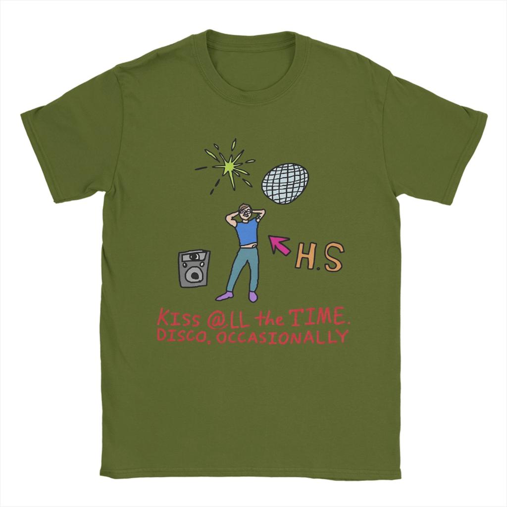 Harryed Stylesed HS Kiss All The Time Disco Occasionally Print T Shirt Unisex Women Pure Cotton Tee Shirt Clothing