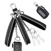 Car Key Fob Bag Car Remote Key Bag PU Leather Key Fob Protection Large Capacity Key Coin Holder Keyring Case Keys Pouch Bag