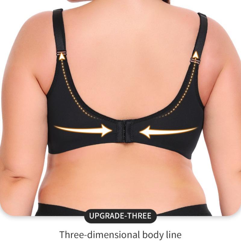Plus Size Anti-sagging Underwire Push-up Sports Bra for Fat Girls