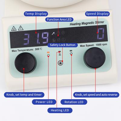 Opvarmning Samling Magnetisk Rører Med Opvarmning Rører Laboratorie Termostatisk Digitalt Display Magnetisk Mixer Varm Plade